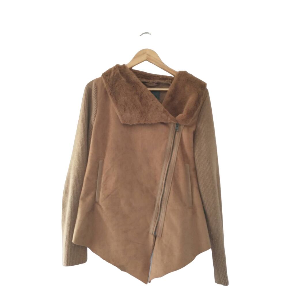 Women’s Ci Sono by Cavalini  XL Asymmetrical Faux Suede Jacket